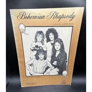 1975 Original Bohemian Rhapsody By Queen Sheet Music Freddie Mercury Rare!
